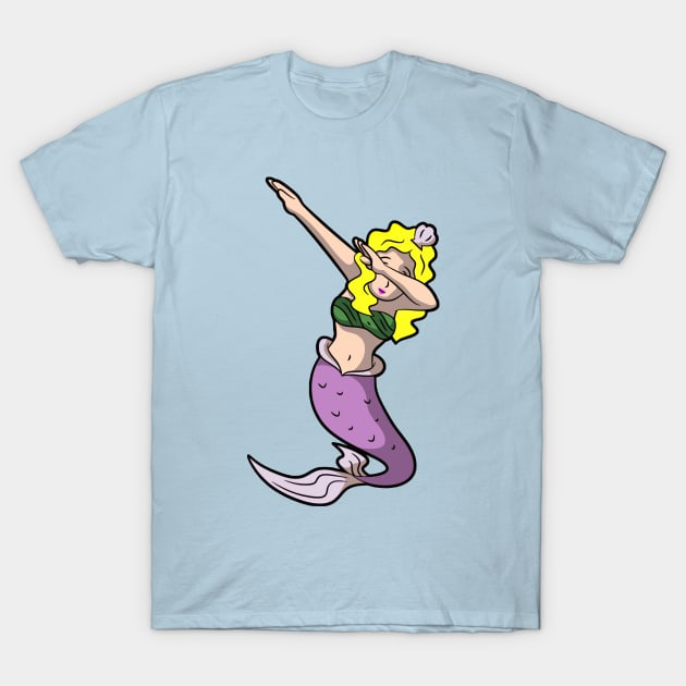 blonde dabbing mermaid T-Shirt by gossiprag